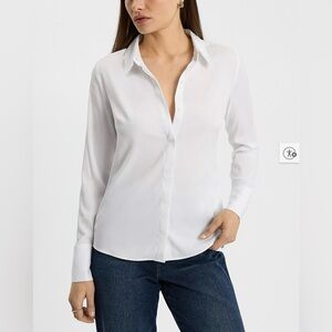 Express Classic Cream Button Down Shirt